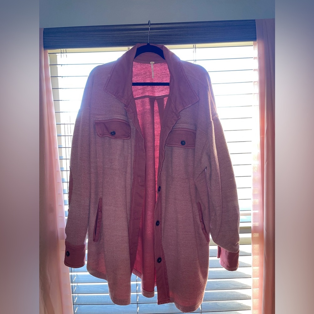 Free People Pink Ruby Shacket (Medium)